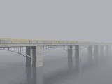 Arquitectura con Blender 3D - Puente oceánico entre la niebla
