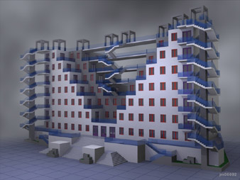 Edificio 3D hecho con Blender - 4