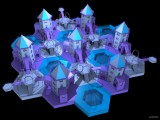 Lo más extraño de Blender 3D en JM Web - Mosáico de piscinas y torres