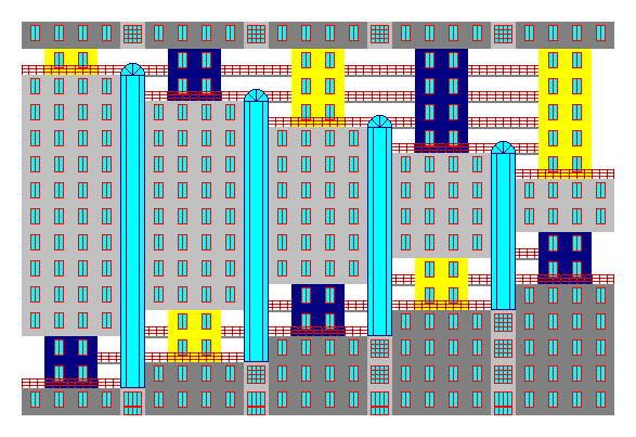 Bloques de Pisos II 13 - Pixel Art 16 Colores