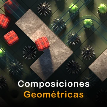 Galería de Composiciones geométricas con Blender 3D