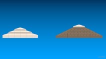 Exin Castillos con Blender 3D en JM Web - Disposición de losas inclinadas en forma de tejado