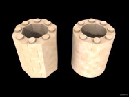 Inventando piezas de Exin Castillos - Comparación entre torres octogonales de cinco y las circulares ya existentes