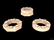 Inventando piezas de Exin Castillos - Solevado o superposición de torre circular sobre una octogonal de cinco