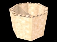 Inventando piezas de Exin Castillos - Torre octogonal de once puntos hecha con piezas simétricas