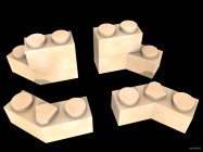Inventando piezas de Exin Castillos - Ensamblaje de ladrillos sobre piezas octogonales de once