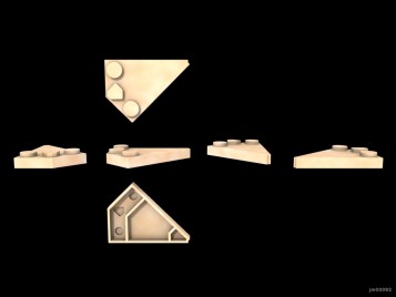 Inventando piezas de Exin Castillos - Plataforma angular para cubrir las torres octogonales de once puntos