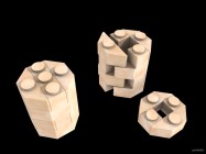 Inventando piezas de Exin Castillos - Problemas de ensamblaje con trapecios sin espigas pequeñas