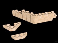 Inventando piezas de Exin Castillos - Estructuras con semi-trapecios