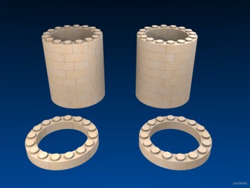 Inventando piezas de Exin Castillos - Las nuevas piezas ofrecen un aspecto de enladrillado más bonitos¡ en las torres
