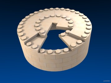 Inventando piezas de Exin Castillos - Completando la azotea con las plataformas de la Gran Almena