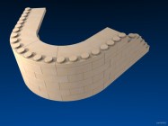 Inventando piezas de Exin Castillos - Caminos de ronda usando plataformas sobresalientes