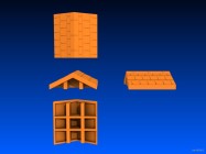 Inventando piezas de Exin Castillos - Cumbrera 3x3. Para tejados de longitud y anchura impar