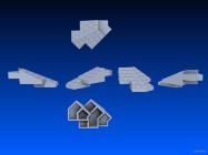 Inventando piezas de Exin Castillos - Pieza para el ángulo del tejado octogonal de 11 puntos