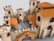 Inventando piezas de Exin Castillos - El Caserío Fortificado con tejados de tejas