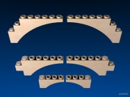 Inventando arcos para Exin Castillos - Semi-arcos. Piezas más pequeñas que el arco completo