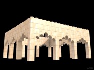 Inventando piezas de Exin Castillos - Patio con arcos lobulados
