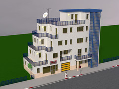 Dibujo 3D Edificio Shop 3