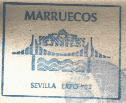 Sello del Pabellón de Marruecos en la Expo 92